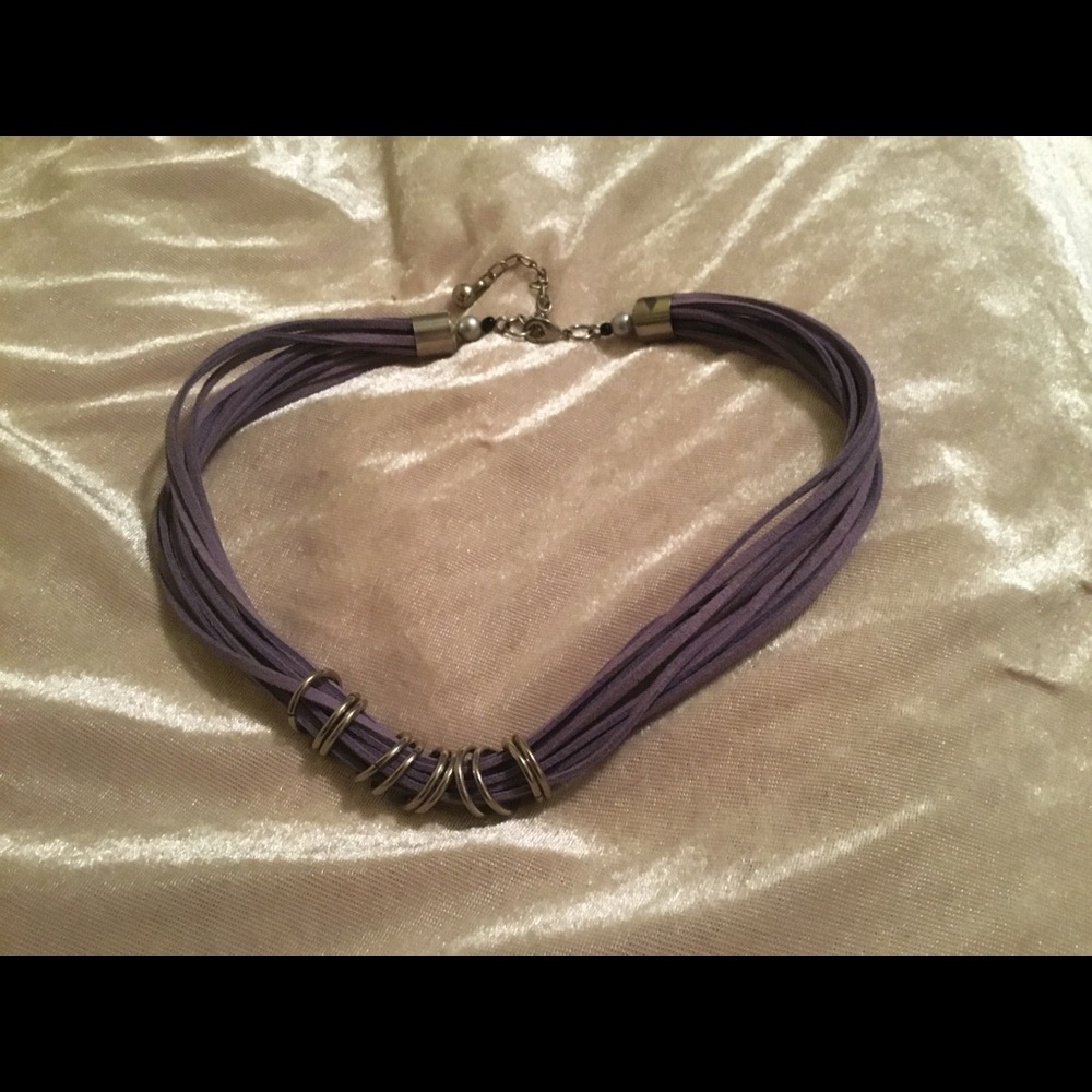 Casual faux suede necklace FREE w purchase